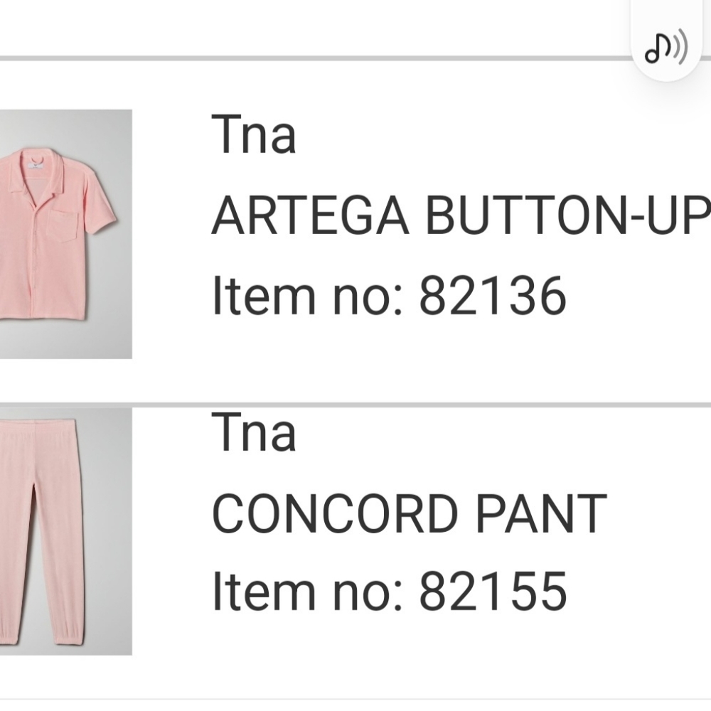 ARITZIA TNA Terry Towel Fleece Jogger